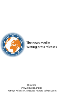 The news media - press releases
